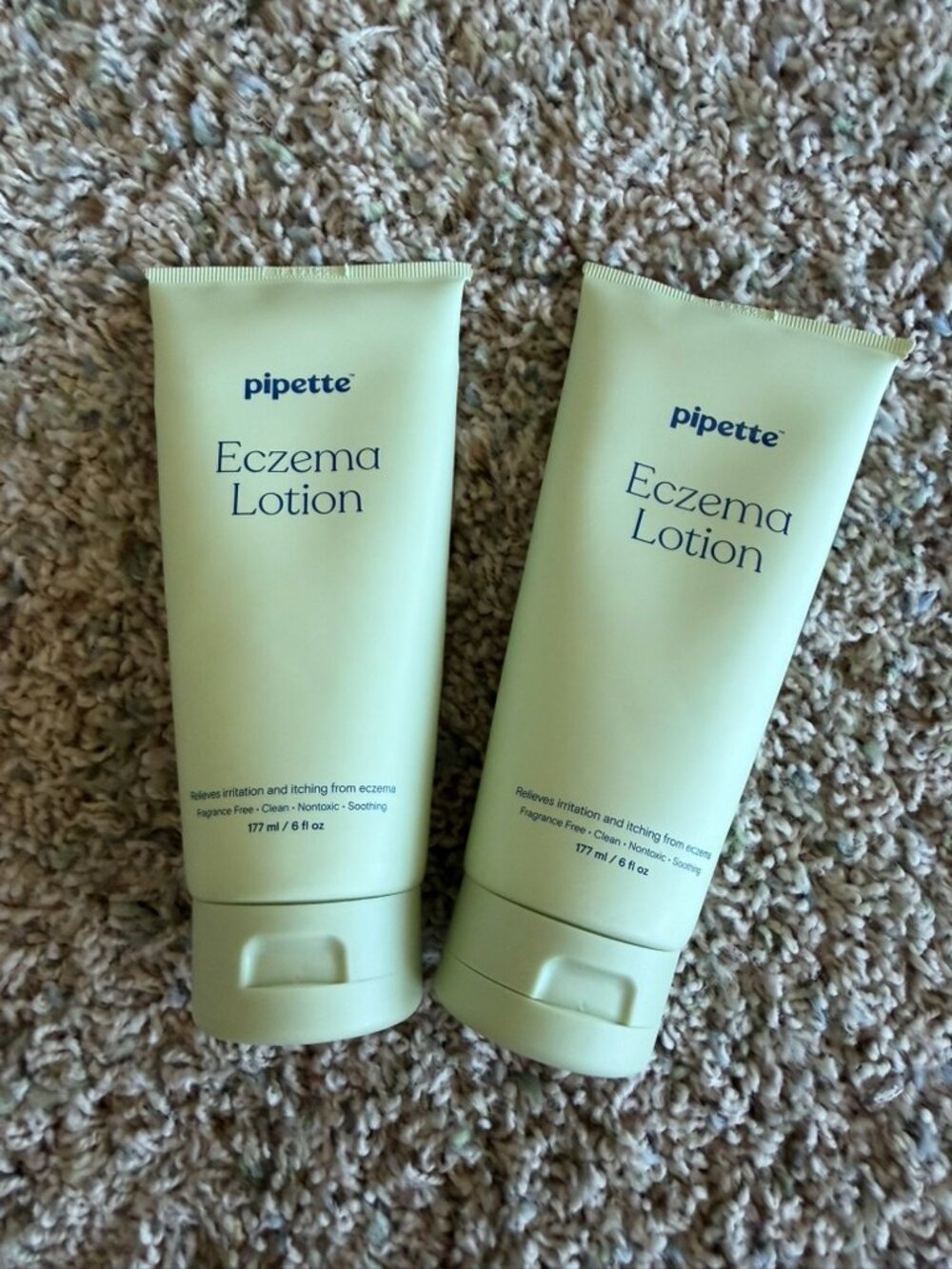 Pipette Eczema Lotion Duo, Pack of 2, Fragrance Free Cream and Moisturizer